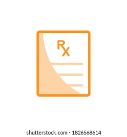 Illustration Vector graphic of prescription icon. Fit for doctor, drug, illness, hospital etc.