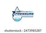  Illustration vector graphic of pressure power wash spray logo design icon template