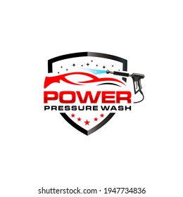 Illustration vector graphic of pressure power wash spray logo design template 