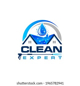 Illustration vector graphic of pressure power wash spray logo design template 
