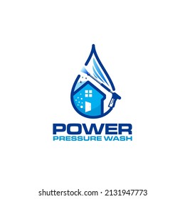 Illustration vector graphic of pressure power wash spray logo design template 