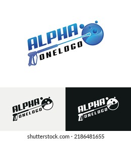 Illustration vector graphic of pressure power clean wash logo design template