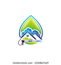 Illustration vector graphic of pressure power wash spray logo design template 