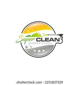 Illustration vector graphic of pressure power wash spray logo design template 