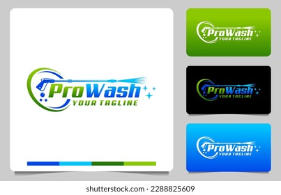 Illustration vector graphic of pressure power wash spray logo design