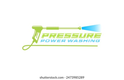  Illustration vector graphic of pressure power wash spray logo design icon template