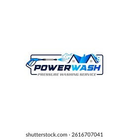Illustration vector graphic of pressure power wash service logo design template 
