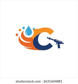 Illustration vector graphic of pressure power wash spray logo design
