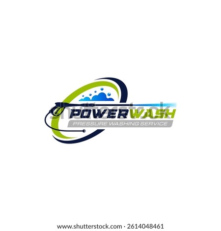 Illustration vector graphic of pressure power wash service logo design template 