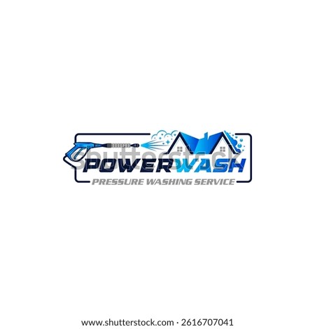 Illustration vector graphic of pressure power wash service logo design template 
