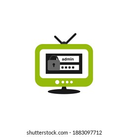 Illustration Vektorgrafik des Privatfernsehens. Perfekt für Technologieunternehmen