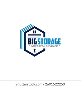 Illustration vector graphic of a professional storage solution business logo design template