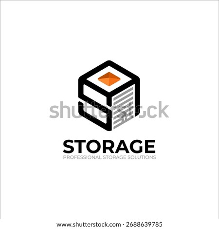 Illustration vector graphic of a professional storage solution business logo design template