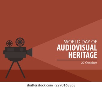 illustration vector graphic of projector movie silhouette produce highlights, perfect for international day, world audiovisual heritage, celebrate, greeting card, etc.

