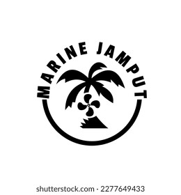 Illustration Vector Graphic of Propeller and Palm logo design