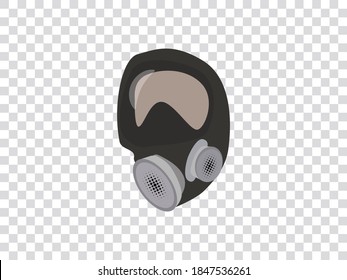 illustration vector graphic of protection mask isolated on transparent background. Transparent grid. vector illustrations transparent grid style background. Stock vector illustration eps10. 
