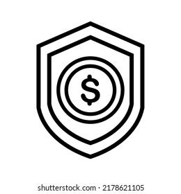 Icono de protección, seguridad, vectores de ilustración