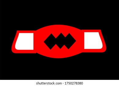 ilustración vectorial gráfico de máscara protectora o facial con un diseño de forma