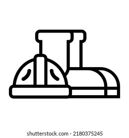 Illustration Vector Graphic of protector vest, boots hat, worker construction equipment icon