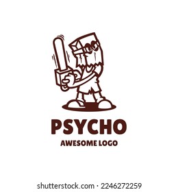 Illustration vector graphic of Psycho, good for logo design