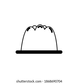 Ilustración vectorial gráfico del icono de la gelatina de pudding. Concepto de diseño plano. Perfecto para afiches, banner, web, símbolo, aplicación, tarjeta, plantilla, encuadernador, dibujos animados, etc.