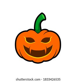 illustration vector graphic of pumkin halloween logo or icon