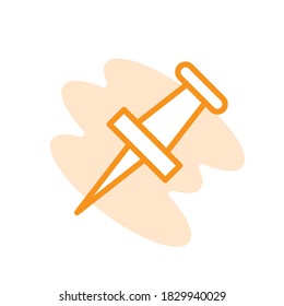 Illustration Vector graphic of Push pin icon template