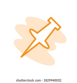 Illustration Vector graphic of Push pin icon template