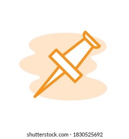 Illustration Vector graphic of Push pin icon template