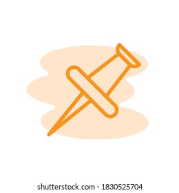 Illustration Vector graphic of Push pin icon template