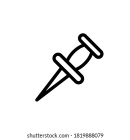 Ilustración Gráfica vectorial del icono del alfiler