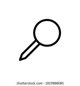 Ilustración Gráfica vectorial del icono del alfiler