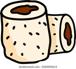 Illustration vector graphic of putu cake, Indonesian traditional food. Good for any design or product related to food, etc.