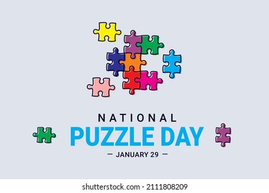 Illustration vector graphic of Puzzle Day. The illustration is Suitable for banners, flyers, stickers, Card, etc.