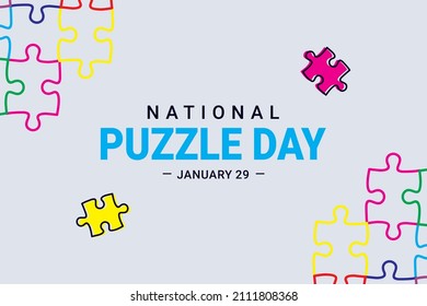 Illustration vector graphic of Puzzle Day. The illustration is Suitable for banners, flyers, stickers, Card, etc.