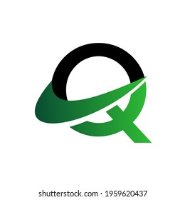 Illustration Vector Graphic of Q Letter With Aerial Concept. Perfect to use for Technology Company