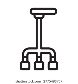 Illustration vector graphic of Quad Cane Mobility Aid Icon