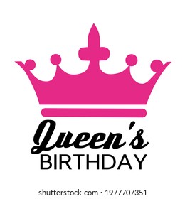 Illustration vector graphic of Queen's birthday