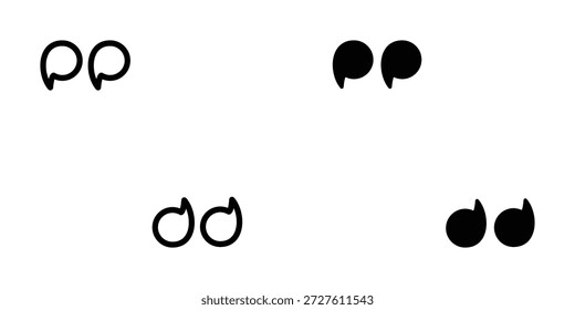 Ilustración Vector Gráfico de icono de cita