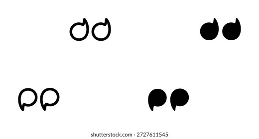 Ilustración Vector Gráfico de icono de cita