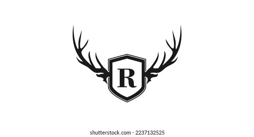 illustration vector graphic of  R deer letter