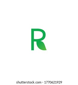 Illustration Vector Graphic of R Letter Leaf. Perfect to use for Nature Company