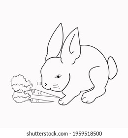 illustration vector graphic of rabbit