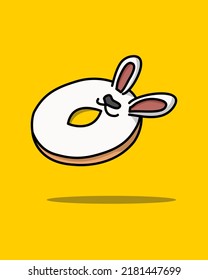 Illustration vector graphic of Rabbit Donut