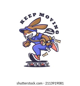 Illustration vector graphic of Rabbit, good for logo design