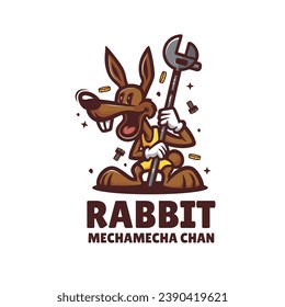 Illustration Vector Graphic of Rabbit Machine, Good for Design Logo