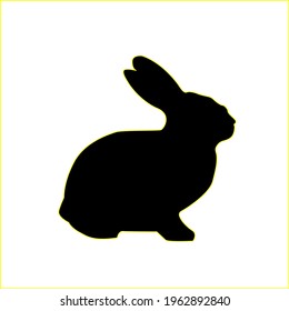 illustration vector graphic of rabbit silhouette