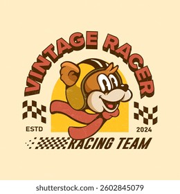 Illustration vector graphic for racer bear, perfect for stickers, poster, pictures on t-shirts, etc