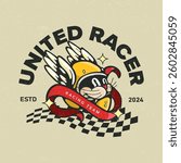  Illustration vector graphic for racing cat wearing helmet, perfect for stickers, pictures on t-shirts, etc
