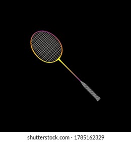 
illustration vector graphic of racquet badminton gradient